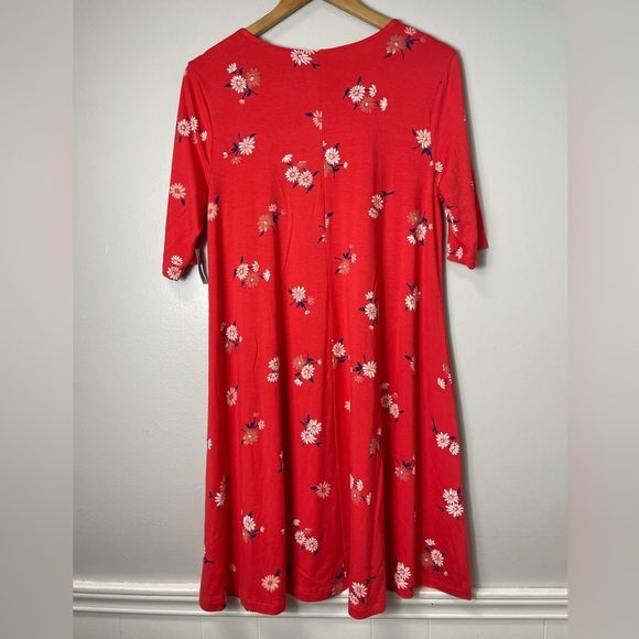 Old Navy Red elbow length swing dress midi Large - Picture 6 of 7